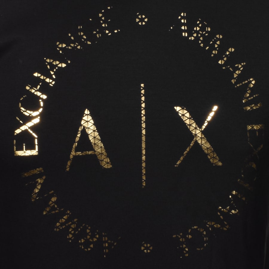 Alternative Image for ProductArmani Exchange Crew Neck Logo Sweatshirt Black3